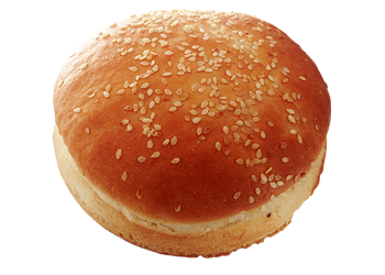 Hamburger's white bun - baked