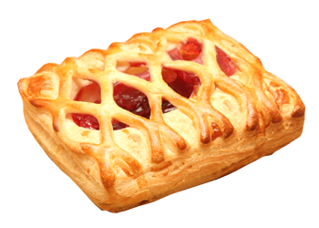 Black cherry pastry filled